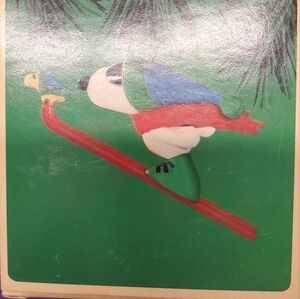 Hallmark Festive Bird Perch with Red and Green Accents